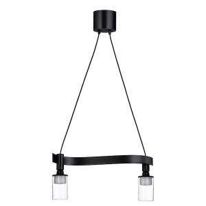IKEA ACKJA / MOLNART pendant lamp with LED bulb, wave shaped black/tube-shaped patterned, Ikea Outlet | 8425QAEOL