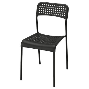 IKEA ADDE chair Black, Ikea Outlet | 5710CKQYW