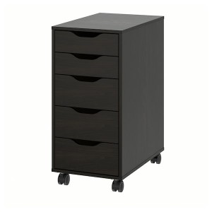 IKEA ALEX drawer unit on casters, 14 1/8x29 7/8 in Black / Brown, Ikea Outlet | 2154ZGAPE
