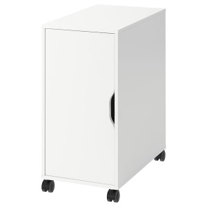 IKEA ALEX storage unit on casters, 14 1/8x29 7/8 in White / Black, Ikea Outlet | 9614JGOST