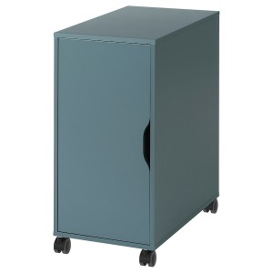 IKEA ALEX storage unit on casters, 14 1/8x29 7/8 in Gray / Turquoise / Black, Ikea Outlet | 3820RWZCG