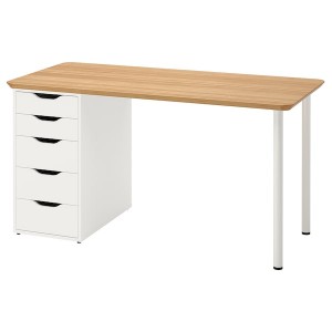 IKEA ANFALLARE / ALEX desk, 55 1/8x25 5/8 in White, Ikea Outlet | 7860RXBPM