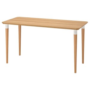 IKEA ANFALLARE / HILVER desk, bamboo, 55 1/8x25 5/8 in, Ikea Outlet | 2345HXPMF