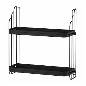 IKEA APOTEKARE wall shelf, black, 19 5/8x20 1/2 in, Ikea Outlet | 0394ZJWPD