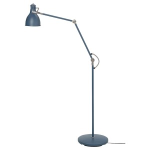 IKEA ARÖD floor/reading lamp with LED bulb, turquoise, Ikea Outlet | 9164YVDAI