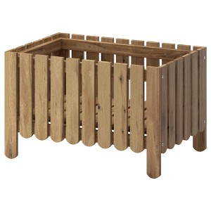 IKEA ASKHOLMEN flower box Gray / Brown, Ikea Outlet | 7298MYNBD