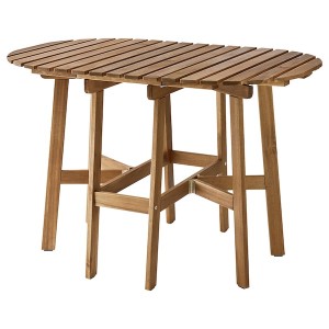 IKEA ASKHOLMEN gateleg table, outdoor, dark brown, Ikea Outlet | 0245SIPTW