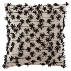 IKEA ASPSAFTMAL cushion cover, white/black, 20x20 in, Ikea Outlet | 3946AFERY