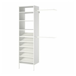 IKEA AURDAL wardrobe combination, white, 47 1/4-60 1/4x15 3/4x87 in, Ikea Outlet | 7049LYCZX