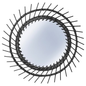 IKEA AUSTBÖ mirror, black, 24 3/4 in, Ikea Outlet | 8731BEACS
