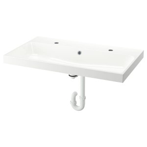 IKEA BACKSJÖN sink with water trap, 36 1/8x21 in White, Ikea Outlet | 7495UBOQN