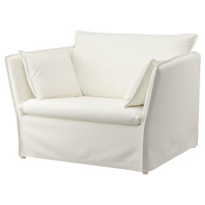 IKEA BACKSÄLEN cover 1.5-seat armchair Blekinge White, Ikea Outlet | 4607TNXBL