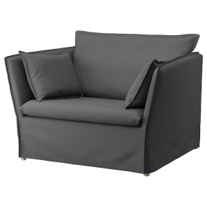 IKEA BACKSÄLEN cover 1.5-seat armchair Hallarp Gray, Ikea Outlet | 7265ARDYM