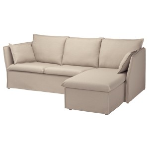 IKEA BACKSÄLEN cover for sofa, with chaise Katorp Natural, Ikea Outlet | 9527CBVOJ
