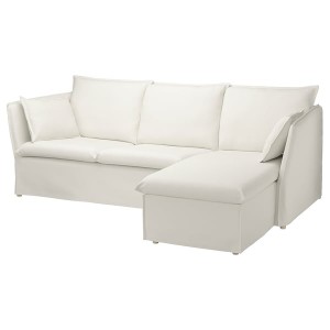 IKEA BACKSÄLEN cover for sofa, with chaise Blekinge White, Ikea Outlet | 8190WDAZY