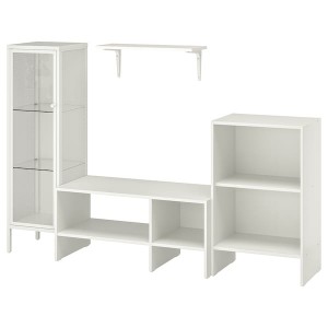 IKEA BAGGEBO TV storage combination, white, 68 1/2x13 3/4x45 5/8 in, Ikea Outlet | 9631TWDHI