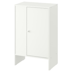 IKEA BAGGEBO cabinet with door, white, 19 5/8x11 3/4x31 1/2 in, Ikea Outlet | 4653VADUQ