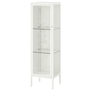IKEA BAGGEBO cabinet with glass doors, metal/white, 13 3/8x11 3/4x45 5/8 in, Ikea Outlet | 7810SLHOI