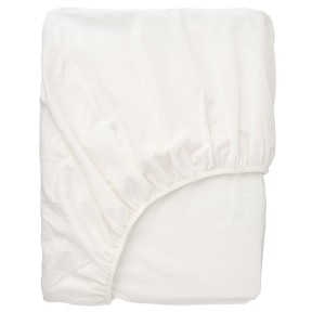 IKEA BALSAMPOPPEL fitted sheet, Full/Double White, Ikea Outlet | 1468FDSLN