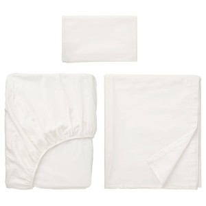IKEA BALSAMPOPPEL sheet set, Twin White, Ikea Outlet | 6293DVWYB