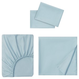 IKEA BANDPALPMAL sheet set, Full/Double Light Blue, Ikea Outlet | 1072BPSYL