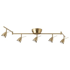 IKEA BAROMETER ceiling track, 5-spots, brass color, Ikea Outlet | 8492TZPLH
