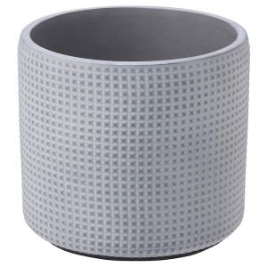 IKEA BÄCKDRÅG plant pot, dotted surface, 6 in White Gray, Ikea Outlet | 8967VKIPZ