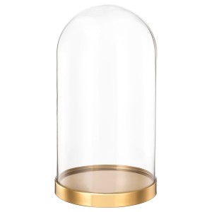 IKEA BEGÅVNING glass dome with base, 10 in, Ikea Outlet | 7682RKVOQ
