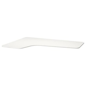 IKEA BEKANT Corner table top left, 63x43 1/4 in White, Ikea Outlet | 8462YTPHK
