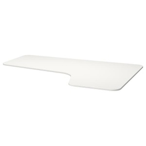 IKEA BEKANT Corner table top right, 63x43 1/4 in White, Ikea Outlet | 5038UDAMT