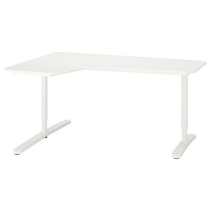 IKEA BEKANT corner desk-left, 63x43 1/4 in White, Ikea Outlet | 8935SKJMZ
