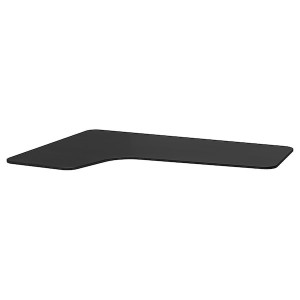 IKEA BEKANT corner table top left stained ash veneer, 63x43 1/4 in Black, Ikea Outlet | 8174SRCJB