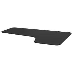IKEA BEKANT corner table top right stained ash veneer, 63x43 1/4 in Black, Ikea Outlet | 3216KVSZP