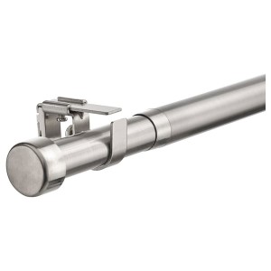 IKEA BEKRÄFTA curtain rod set, 47 ¼-82 ¾1 1/8 in Nickel Plated, Ikea Outlet | 1572UHROB