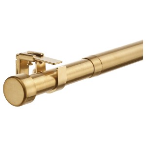 IKEA BEKRÄFTA curtain rod set, 47 ¼-82 ¾1 1/8 in Brass Color, Ikea Outlet | 9724JTVDZ