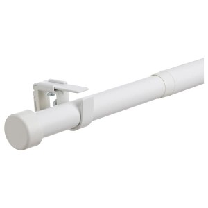 IKEA BEKRÄFTA curtain rod set, 47 ¼-82 ¾1 1/8 in White, Ikea Outlet | 0529DKIFJ