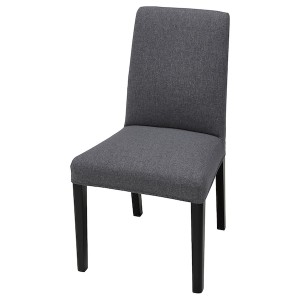 IKEA BERGMUND chair Black / Gunnared Medium Gray, Ikea Outlet | 9328CWKRG
