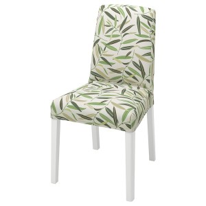 IKEA BERGMUND chair White / Fågelfors Multicolor, Ikea Outlet | 9385GTDNF