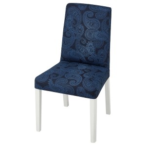 IKEA BERGMUND chair White / Kvillsfors Dark Blue / Blue, Ikea Outlet | 1579VSLAE