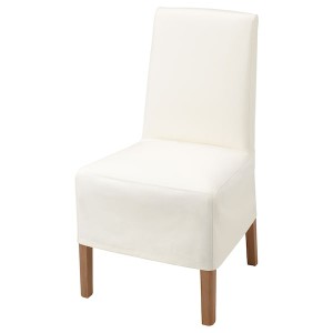 IKEA BERGMUND chair w medium long cover Oak Effect / Inseros White, Ikea Outlet | 3654PLCAF