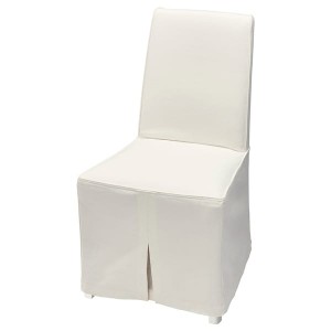 IKEA BERGMUND chair with long cover White / Inseros White, Ikea Outlet | 2351ITEUC