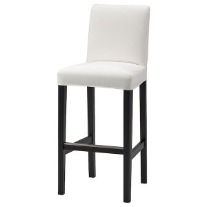 IKEA BERGMUND cover for bar stool with backrest Inseros White, Ikea Outlet | 2387XRPDQ