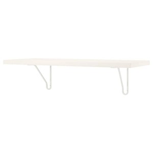 IKEA BERGSHULT / FÖRLÄGGARE wall shelf, 31 1/2x11 3/4 in White / White, Ikea Outlet | 8934QXBHO