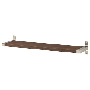 IKEA BERGSHULT / GRANHULT wall shelf, 31 1/2x7 7/8 in Walnut Effect / Nickel Plated, Ikea Outlet | 4795SIPGE