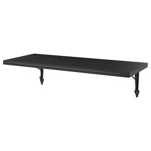 IKEA BERGSHULT / KROKSHULT wall shelf, 31 1/2x11 3/4 in Brown / Black / Anthracite, Ikea Outlet | 5082PWCQO