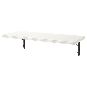 IKEA BERGSHULT / KROKSHULT wall shelf, 31 1/2x11 3/4 in White / Anthracite, Ikea Outlet | 4093LENMB