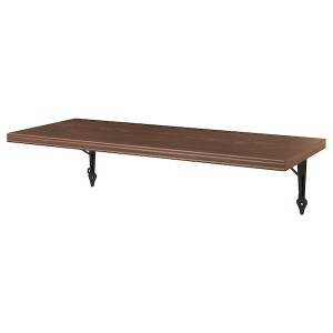 IKEA BERGSHULT / KROKSHULT wall shelf, 31 1/2x11 3/4 in Walnut Effect / Anthracite, Ikea Outlet | 2465ARNUP