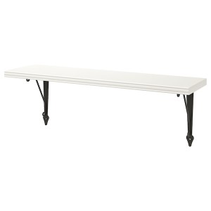 IKEA BERGSHULT / KROKSHULT wall shelf, 31 1/2x7 7/8 in White / Anthracite, Ikea Outlet | 2546FOSCX