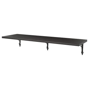 IKEA BERGSHULT / KROKSHULT wall shelf, 47 1/4x11 3/4 in Brown / Black / Anthracite, Ikea Outlet | 1378EGJNP