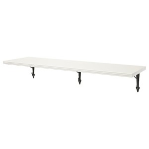 IKEA BERGSHULT / KROKSHULT wall shelf, 47 1/4x11 3/4 in White / Anthracite, Ikea Outlet | 0352UOWMX